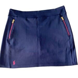 Ralph Lauren Blue Tennis  Skirt with Pink Accents